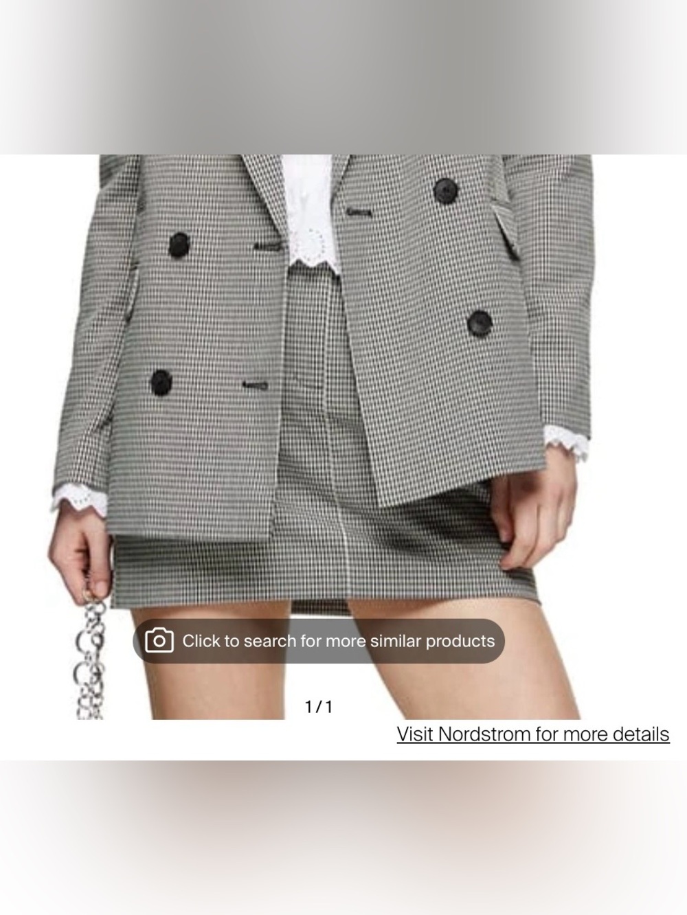Topshop Mini Dogtooth Skirt NWT